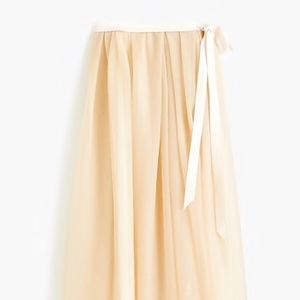 J. Crew Cream Midi Skirt